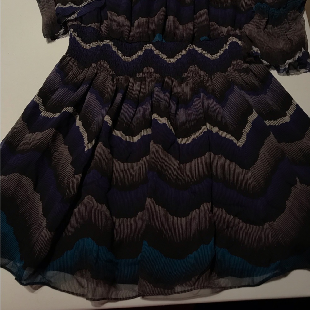 Diane Von Furstenberg DVF Kelley Silk Mini Dress in Encore Peacock Blue 0 - Picture 7 of 13